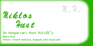 miklos hust business card